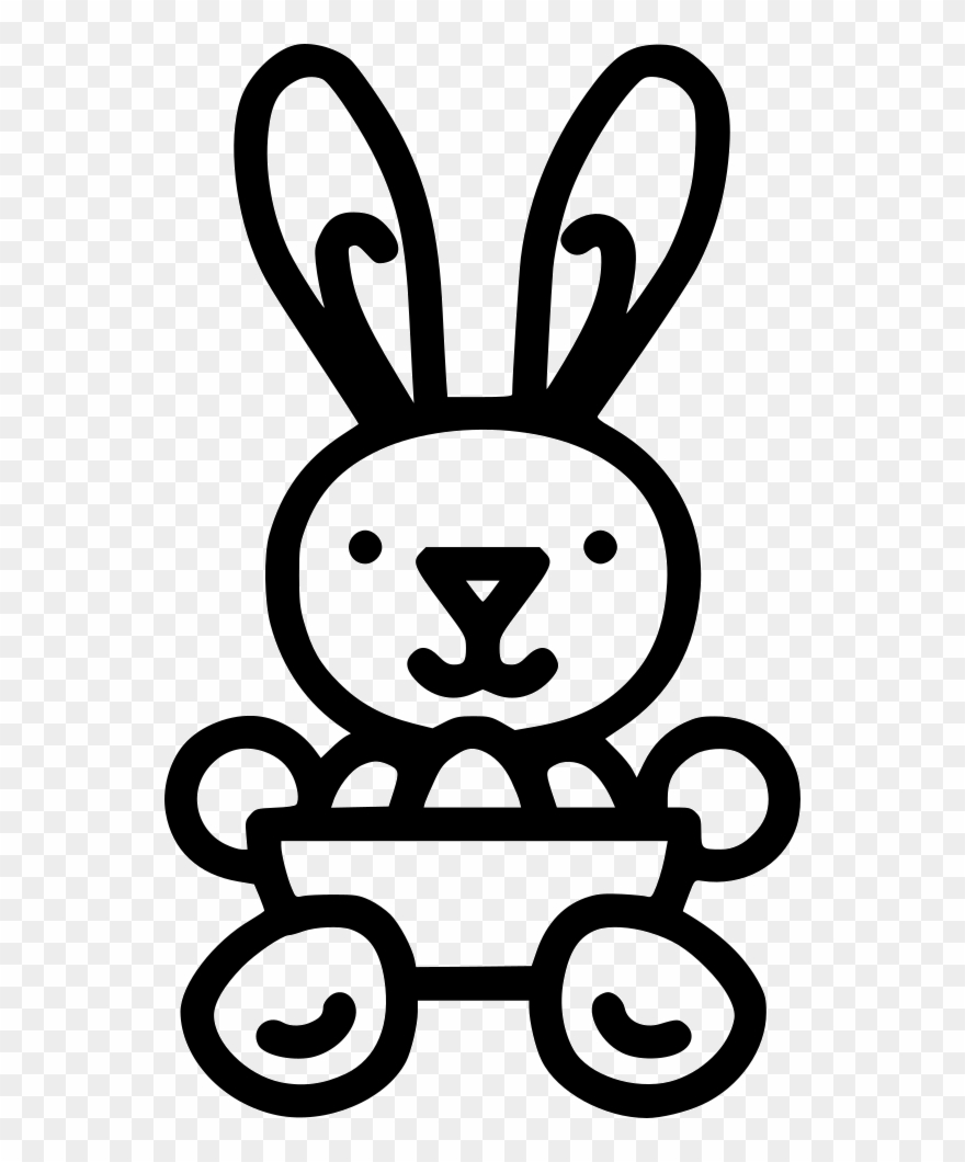 Bunny Rabbit Cute Paschal Eggs Bowl Comments Clipart