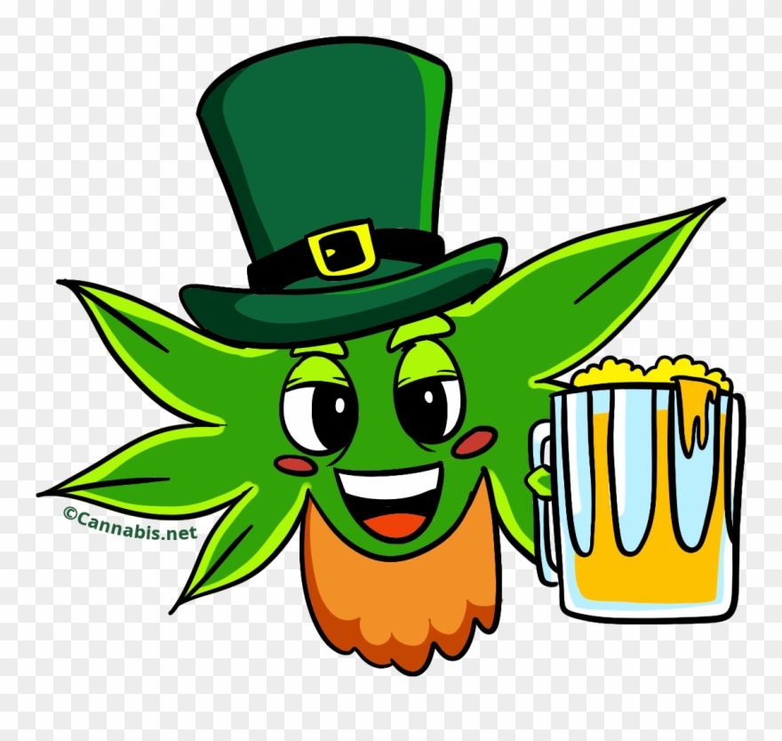 Clipart Dog St Patrick Day - St Patty's Day Weed - Png Download
