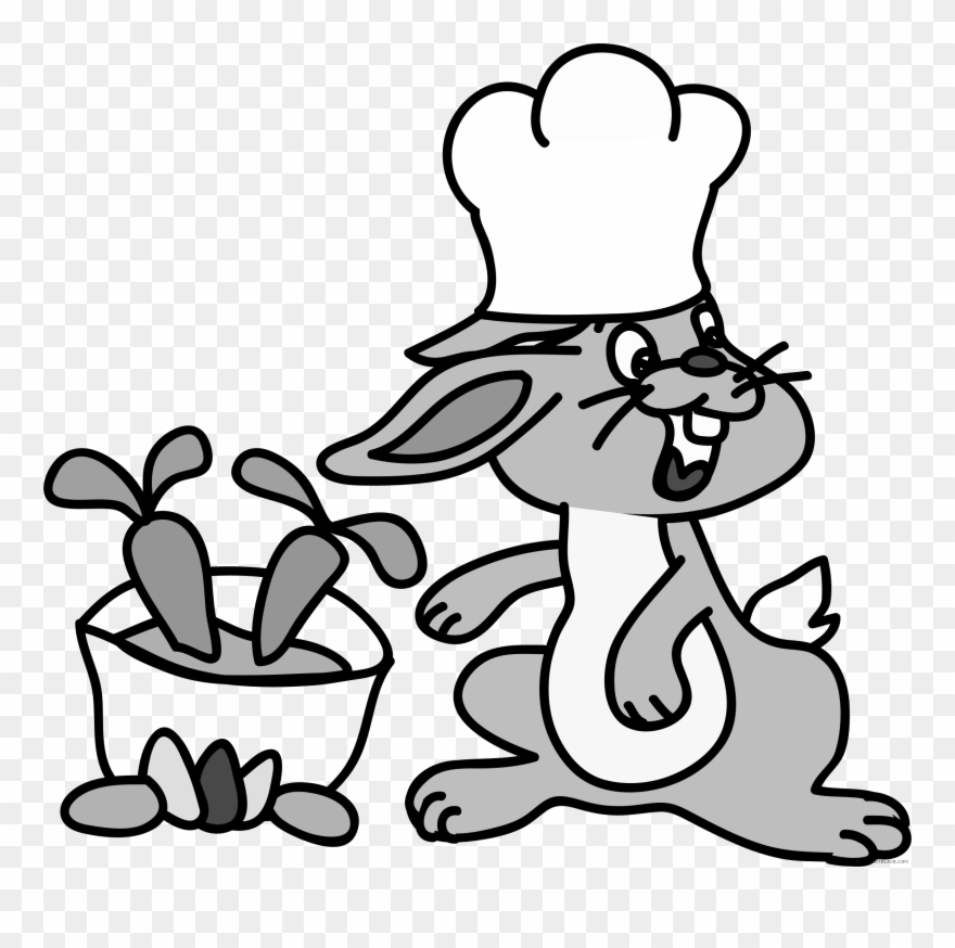 Rabbit High Quality Animal Free Black White Clipart - Hewan Kartun Png Transparent Png