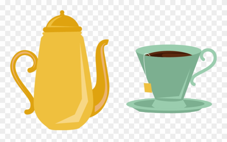 Teapot Coffee Cup Mug - Tetera Con Tazas Png Clipart