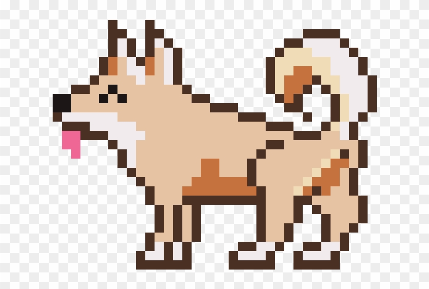 Spreadsheet Pixel Art Dog