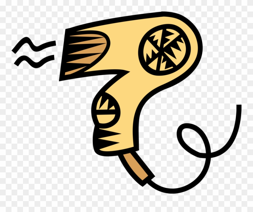 Portable Hair Or Vector Image Illustration Of - Blow Dryer Clip Art - Png Download