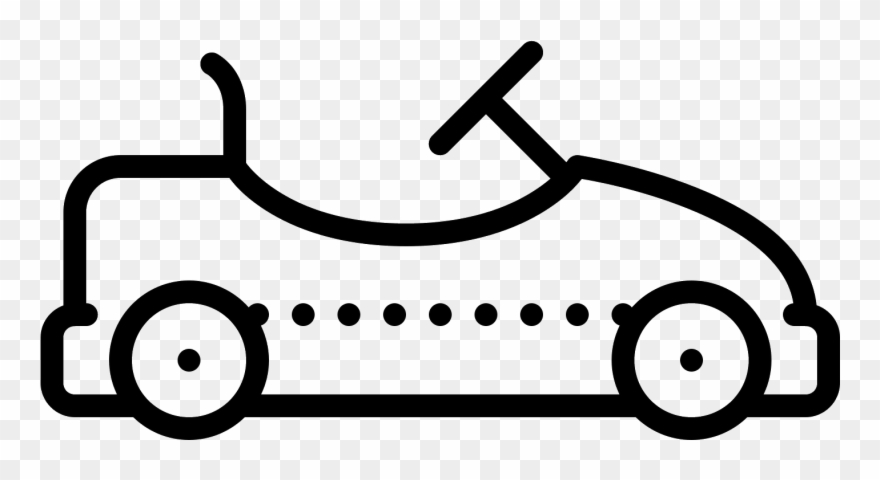 Go Kart Icon - Gokart Clipart Black And White - Png Download