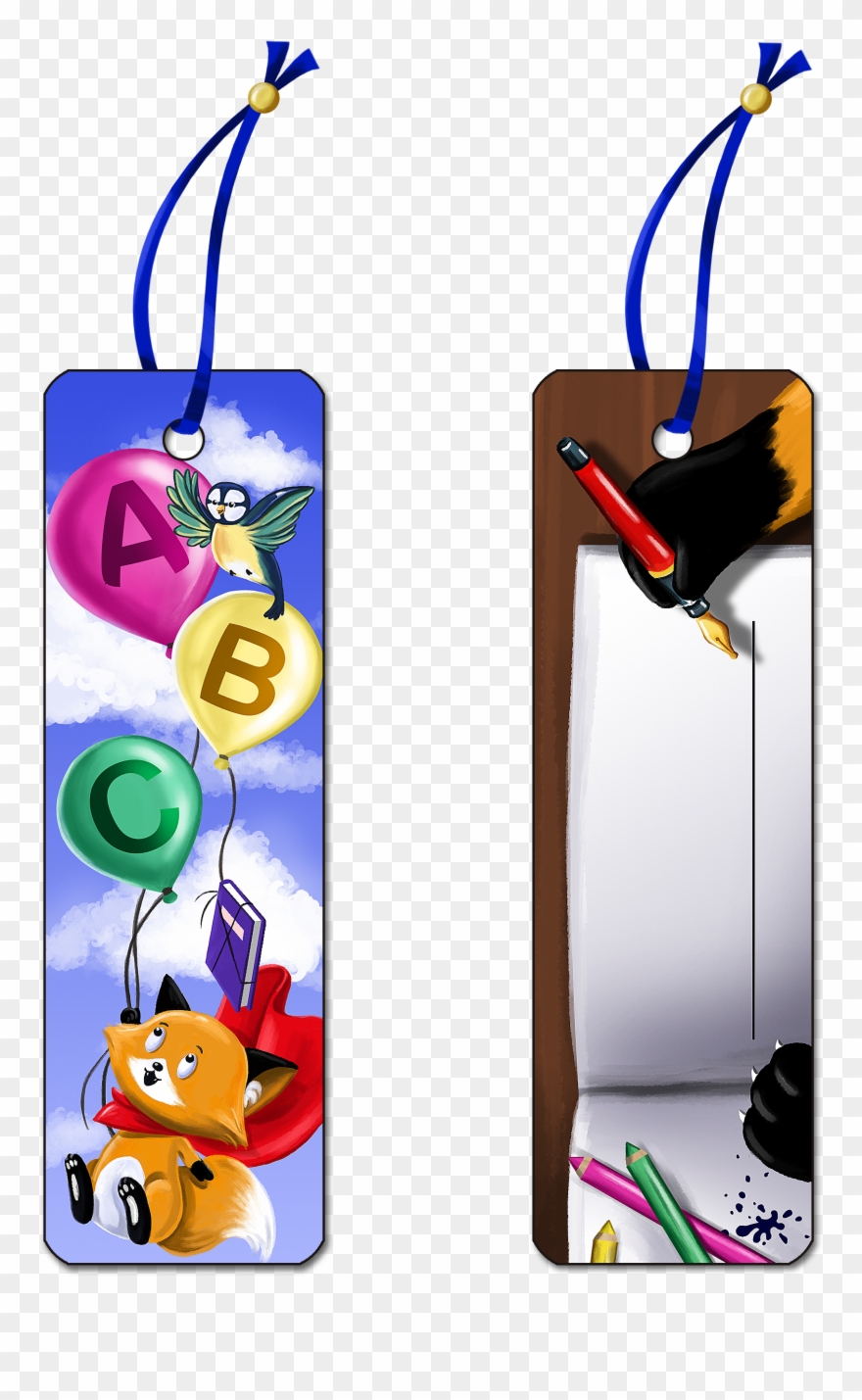 Illustration Lesezeichen Schulanfang Clipart