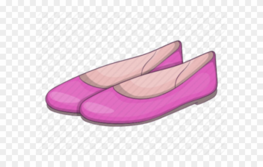 Flat Shoes Clipart Ballet Flat - Women Shoes Cartoon - Png Download