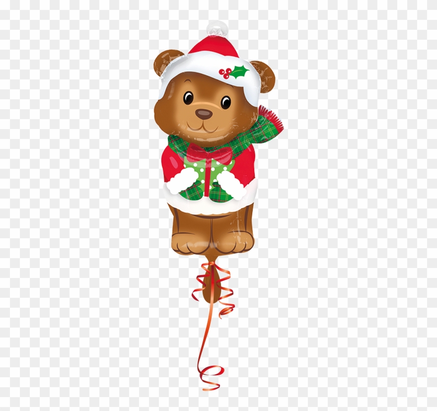 Folienballon - Ø 50cm - Weihnachtlicher Bär - Christmas Bear Balloon Clipart
