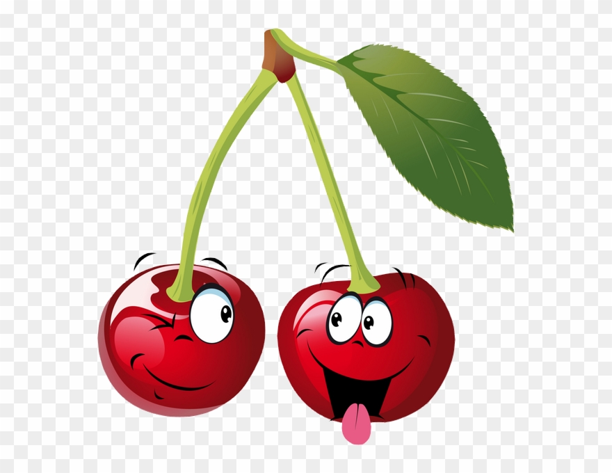 Cerises, Cherries, Kirschen, Cerezas - Fruit Cartoon Png Clipart