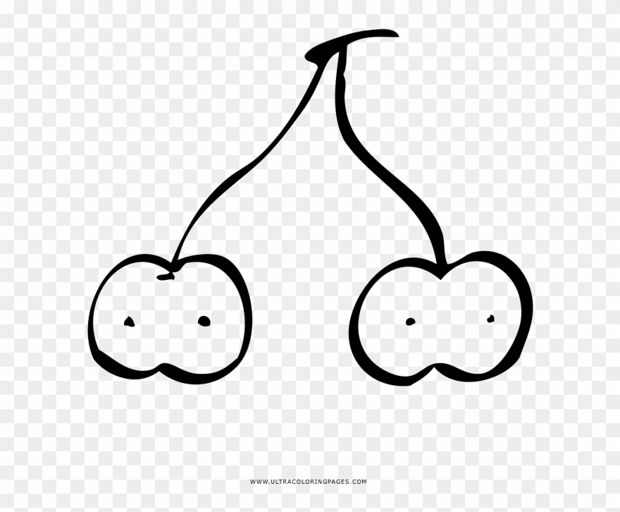 Kirschen Ausmalbilder - Line Art Clipart