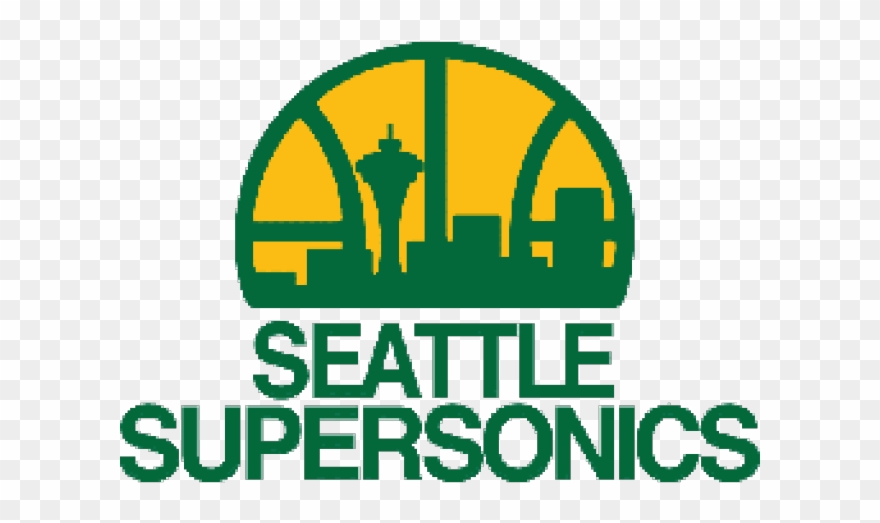 Oklahoma City Thunder Clipart Old - Seattle Supersonics Logo - Png Download