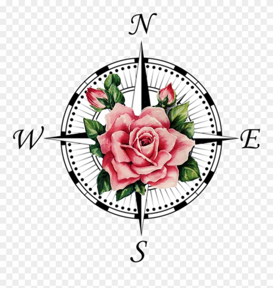 Compass Rose Tattoo Transprent Png Free Download - Compass Symbol Clipart