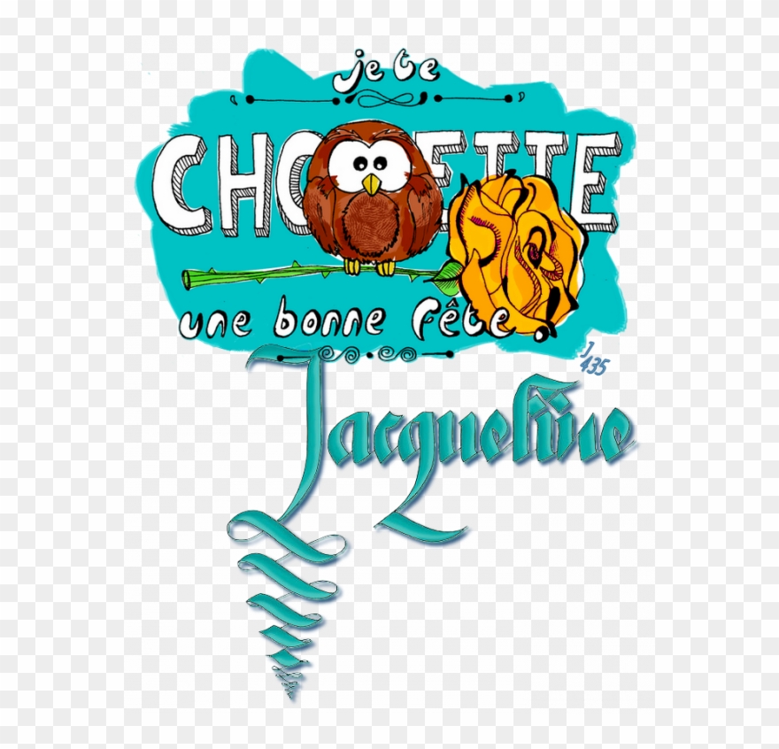 8 Février ❀~ Bonne Fête Jacqueline ~❀ Merci Pour Les - Illustration Clipart