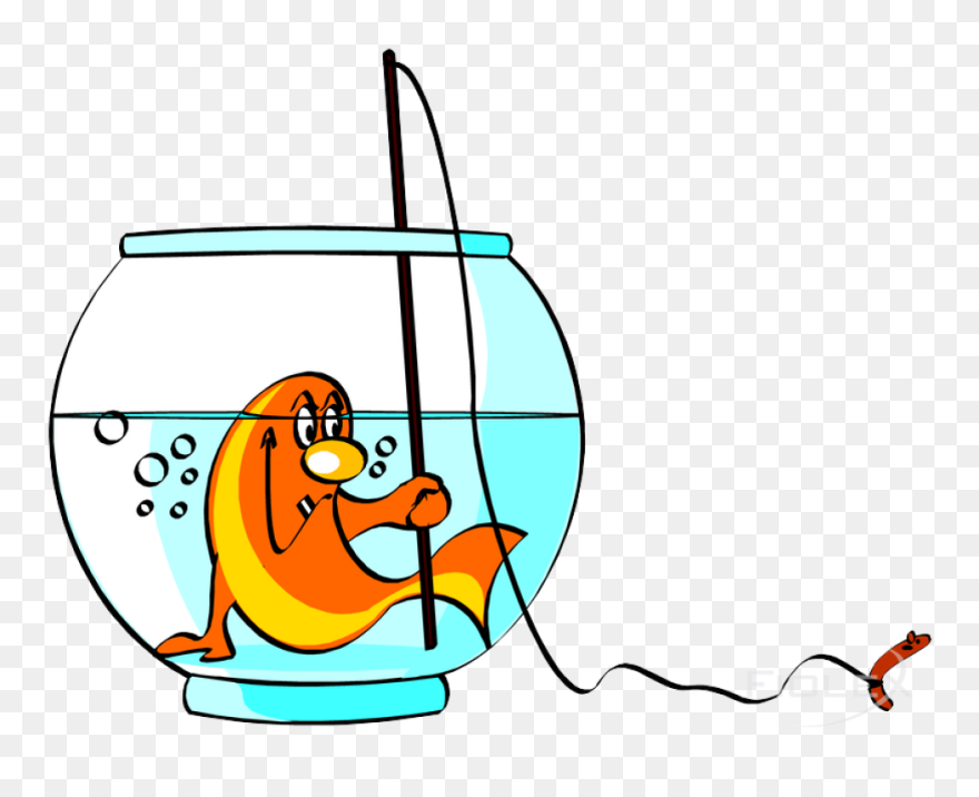 Fish In Water Glass Clipart