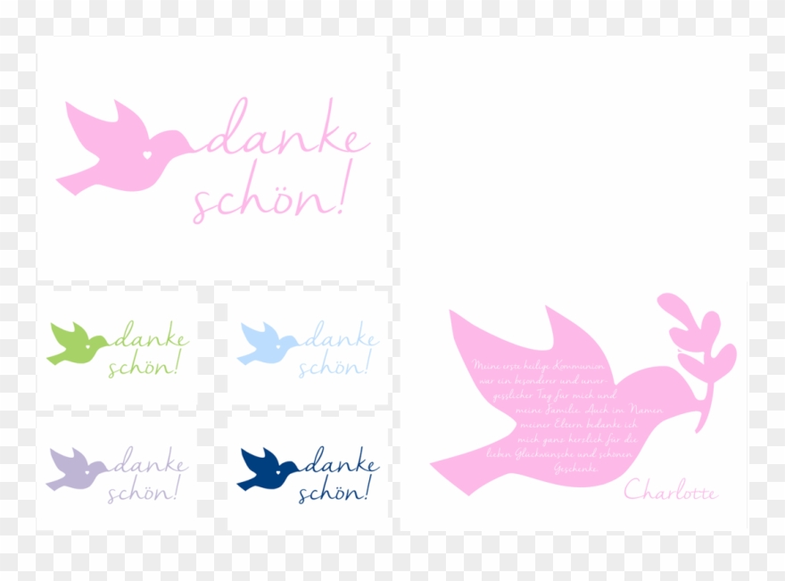 Kommunion Danksagung Danksagungskarten Geburt Text - Illustration Clipart