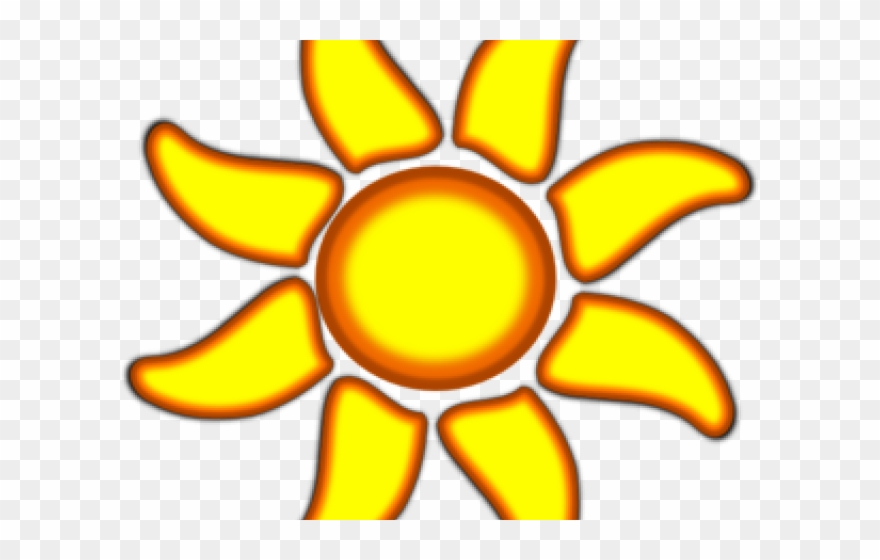 Sun Clipart Clipart Clear Background - Sun With 8 Rays Clipart - Png Download