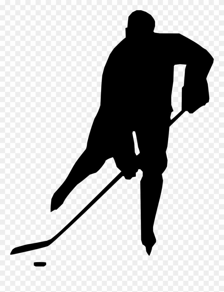 Forward - Hockey Player Silhouette Clipart