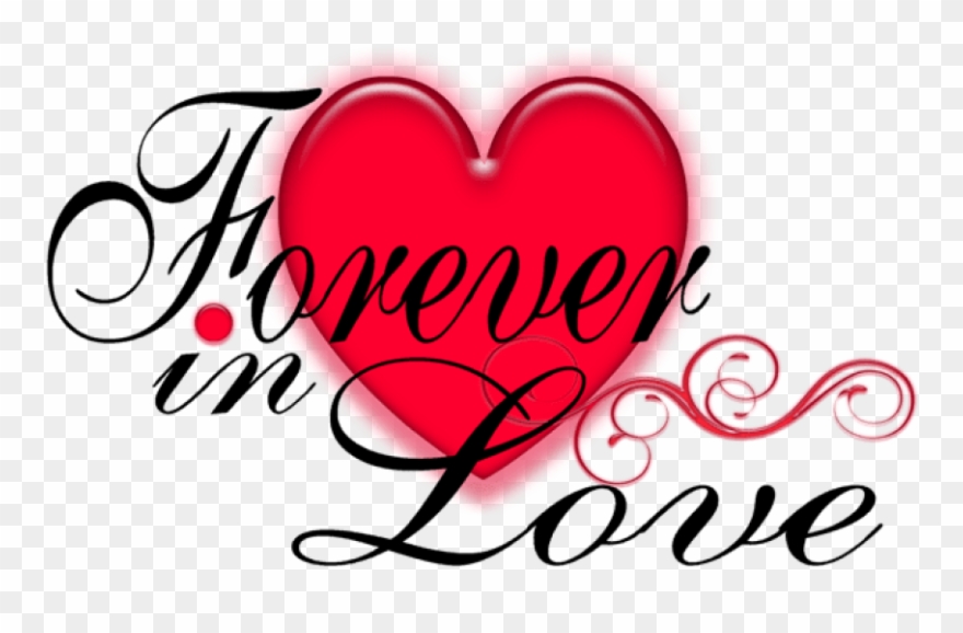 Free Png Download Valentine Love Forever With Glowing - Love Forever Png Text Clipart
