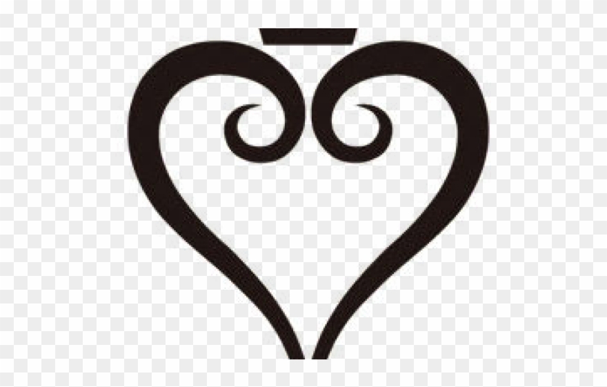 Kingdom Hearts Clipart Dark Heart - Kingdom Hearts Logo Tattoo - Png Download