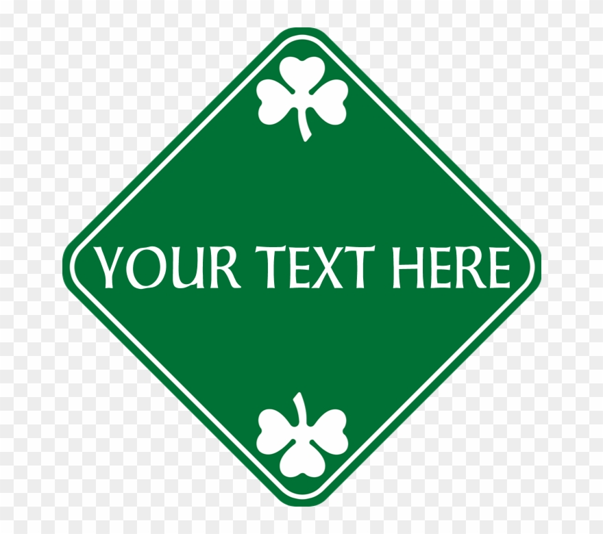 St Patricks Day Border Custom Text Cufflinks - Sign Clipart