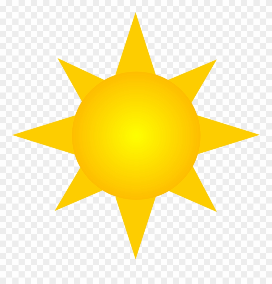 Daytime 20clipart - Rotational Symmetry Of A Sun - Png Download