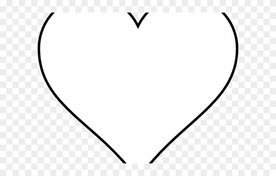 Heart Shaped Clipart Black And White - Heart - Png Download