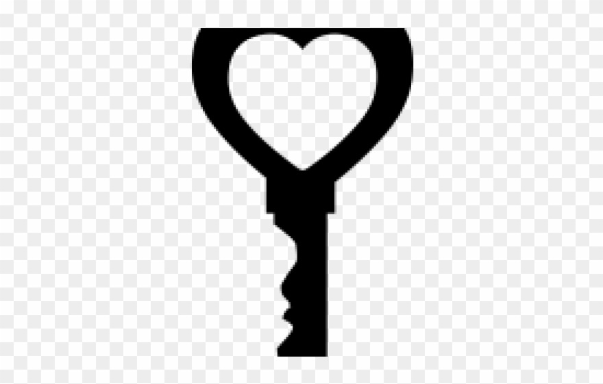 Drawn Key Fancy Heart - Heart Clipart