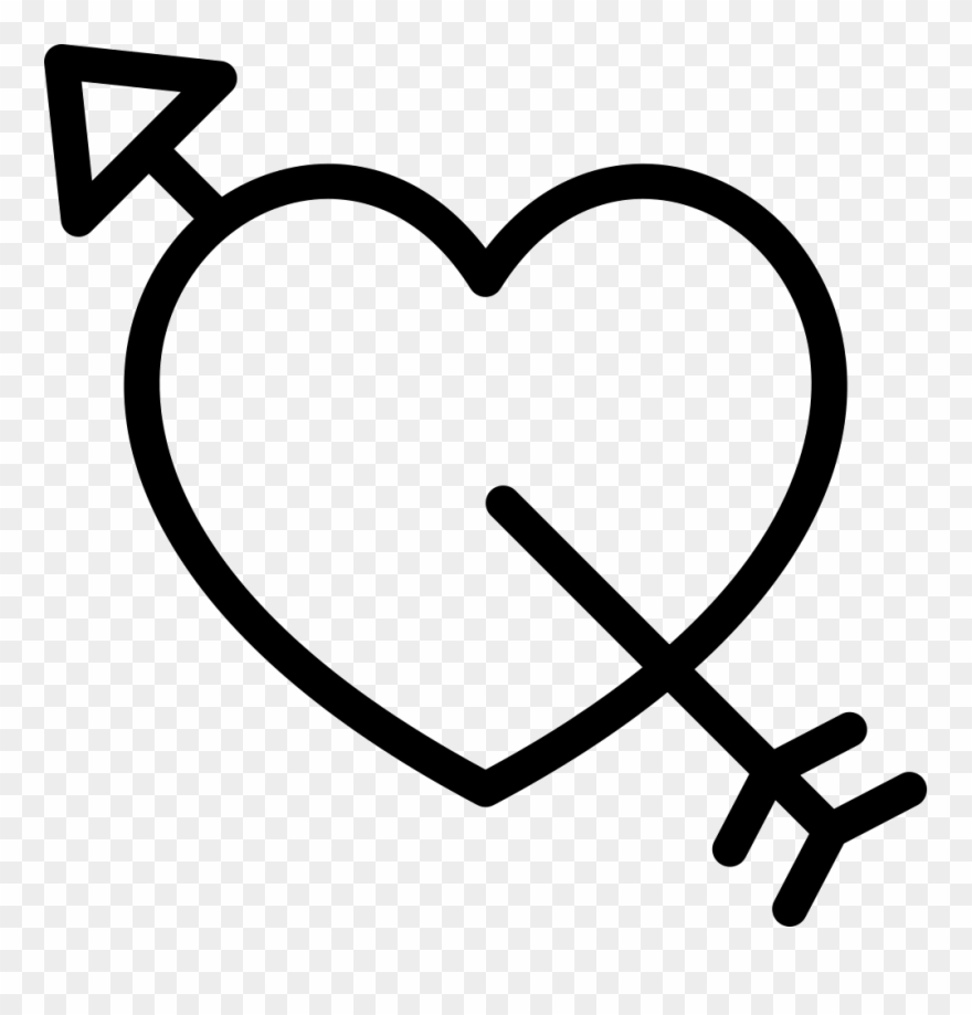 Heart With Arrow Comments - Heart With Arrow Svg Free Clipart