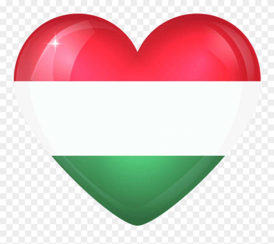 Free Png Download Hungary Large Heart Flag Clipart - Heart Transparent Png