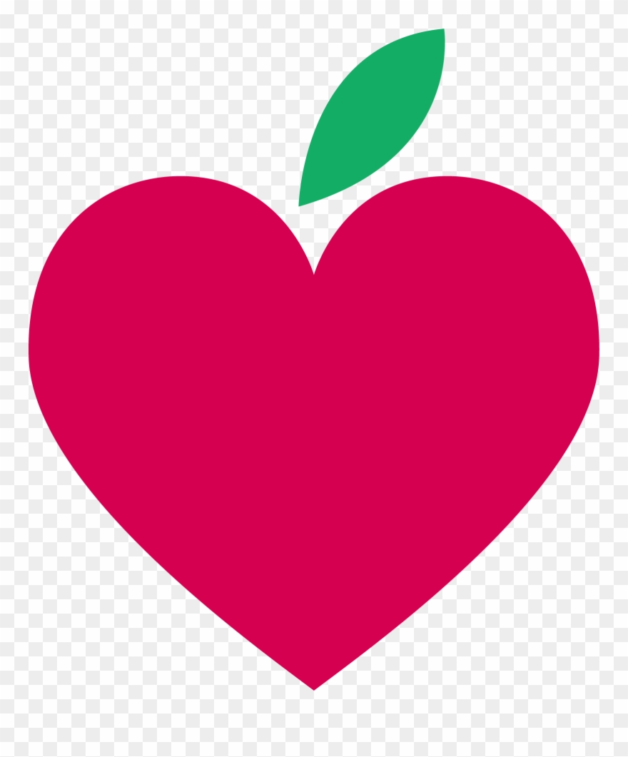 Apple Hearts 1598*1855 Transprent Png Free Download - Heart Shaped Apple Clipart