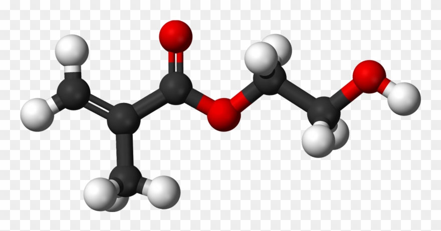 Hydroxyethyl Methacrylate 3d Balls - Ball And Stick Model Of 1 Pentanol Clipart