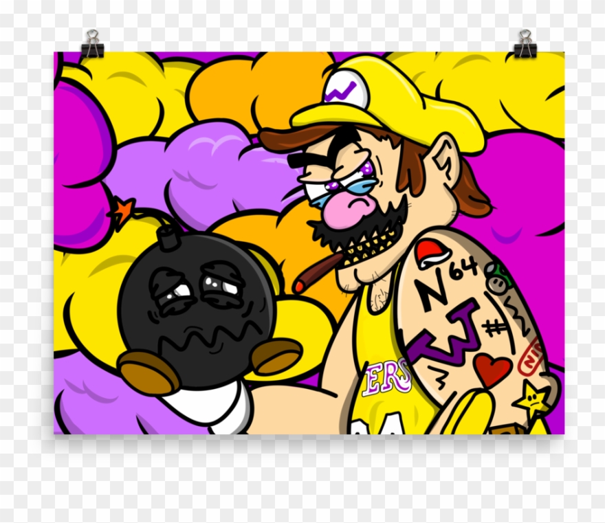 'cloudy Day In Wario Land' Poster - Cartoon Clipart