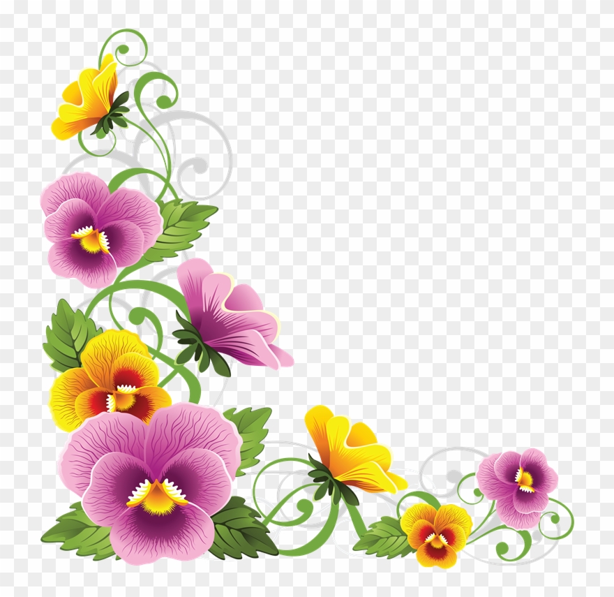 Transparentes Yahoo Image Search - Flower Border Corner Png Clipart