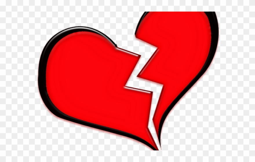 Broken Heart Clipart Simple - Broken Heart Clip Art - Png Download