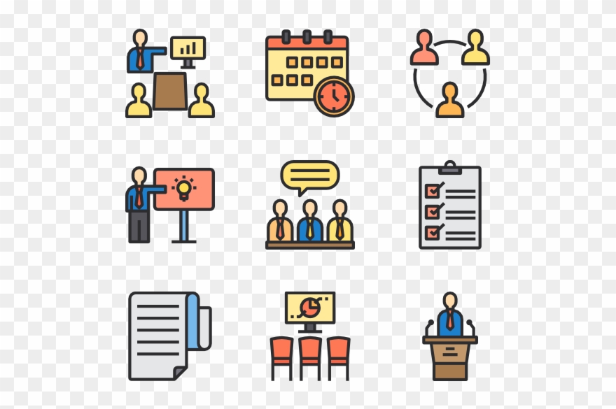 Meeting - Restaurant Menu Icon Vector Clipart