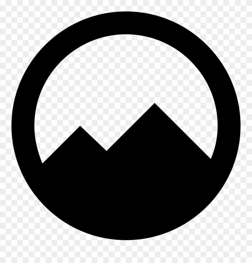 Png File Svg - Mountains In A Circle Clipart