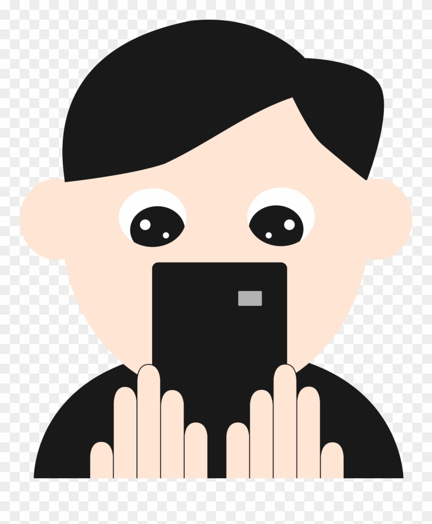 Big Image - Clip Art Phone User - Png Download