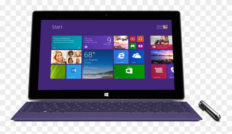 Microsoft Clipart Windows Computer - Surface Pro 2 2013 - Png Download