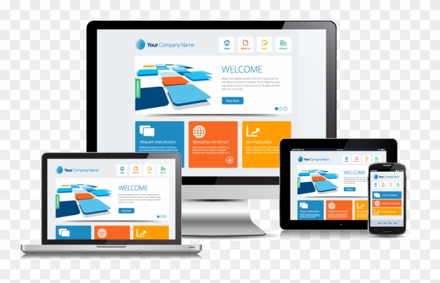 Web Design Clipart Home Page - Mobile And Desktop Websites - Png Download