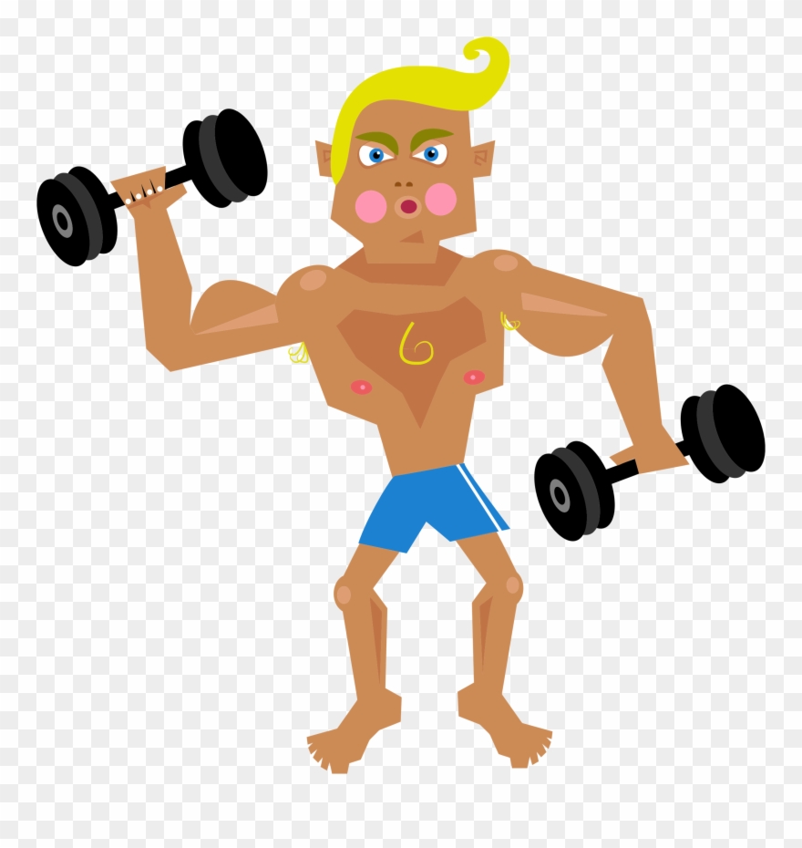 Man Lifting Weights Clip Art - Muscle Man Clipart Png Transparent Png