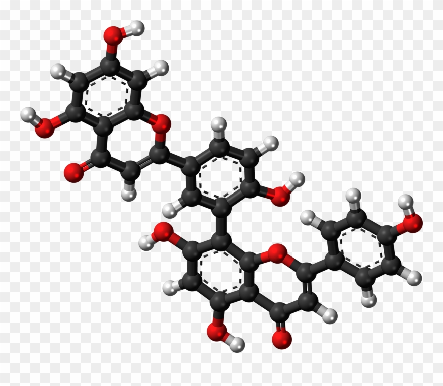 Amentoflavone Molecule Ball - Molecule Clipart