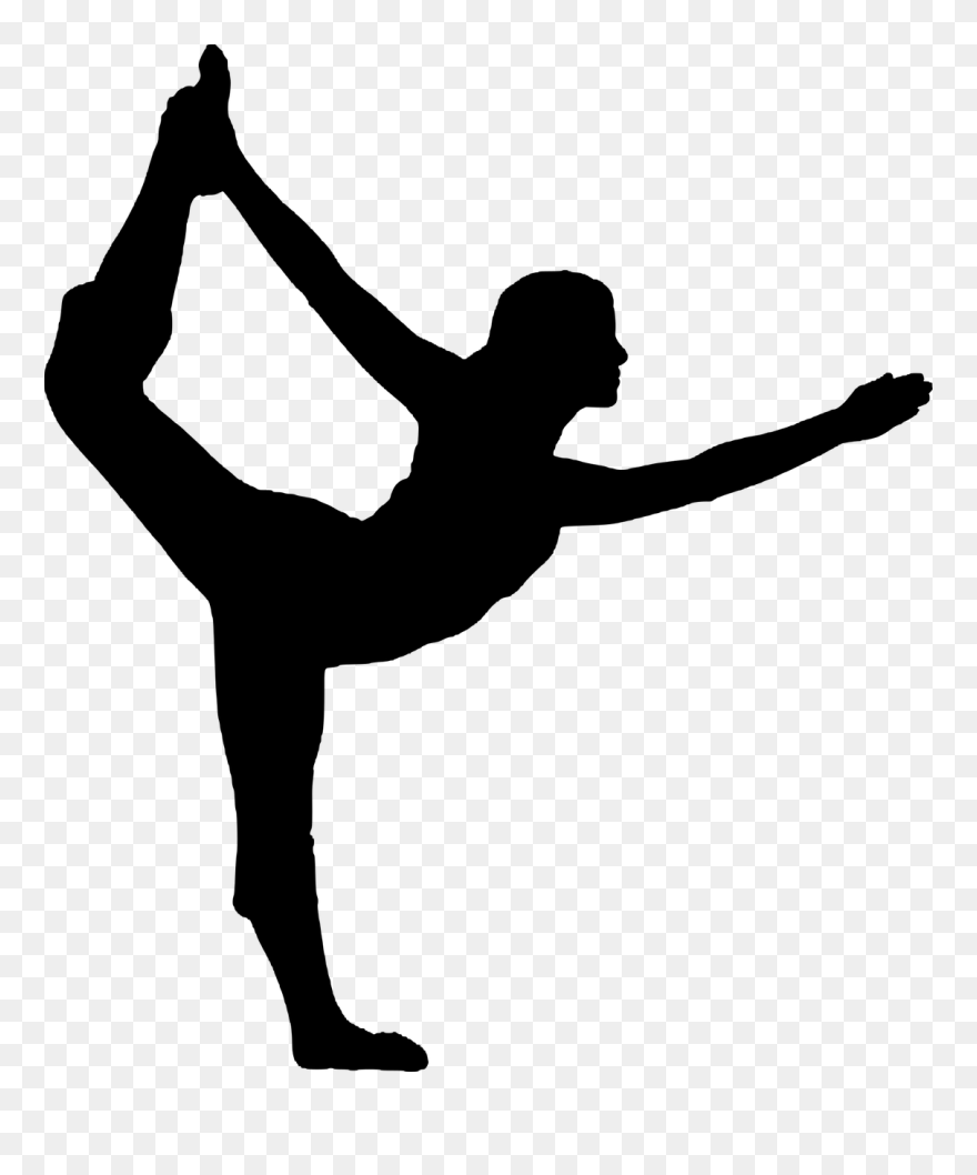 Silhouette, Pilates, Fitness, Dancing, Exercise, Ballet - Aerobics Silhouette Png Clipart