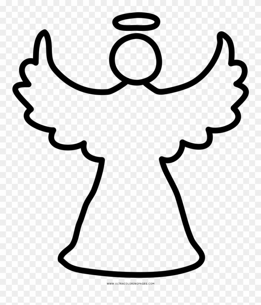 Christmas Angel Coloring Page - Xmas Angel Drawing Clipart