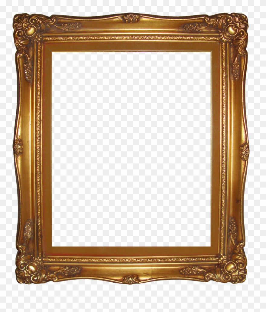 Bracket Frame Border Transparent Beauteous Gold Frame - Vintage Picture Frame Png Clipart