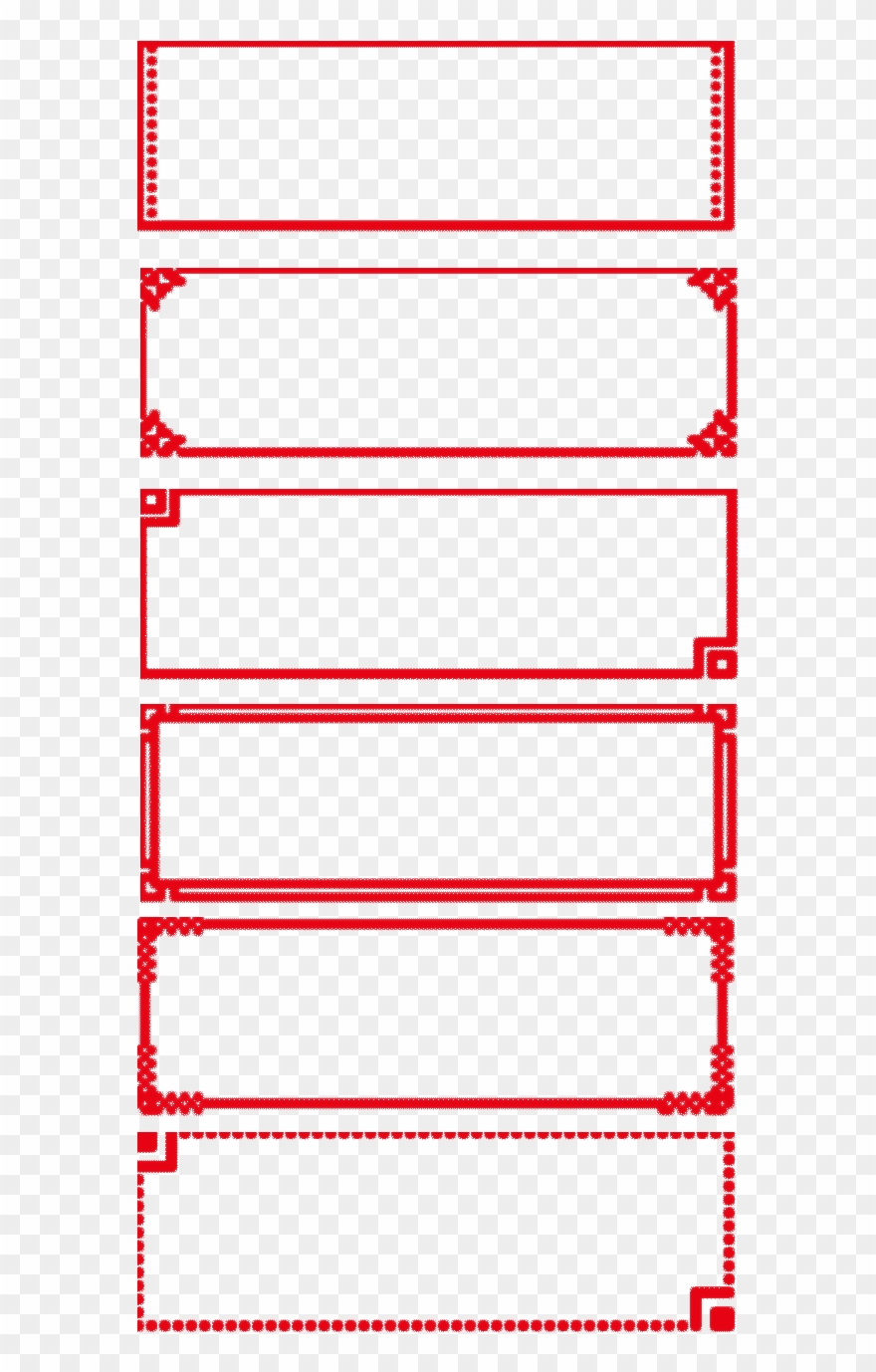 Big Red Classical Border Texture Rectangle Png And - Carmine Clipart