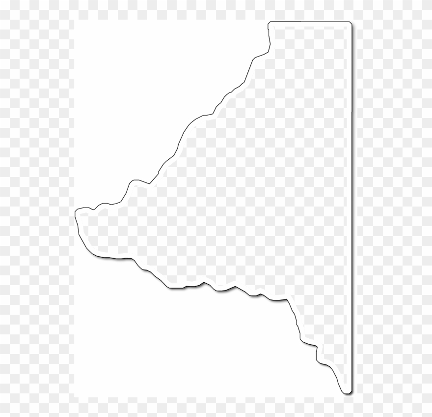 A Map Of Bradford With An Outer Shadow Around The Map - Illustration Clipart