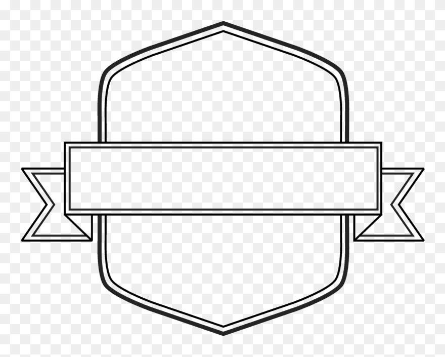 Shield Polygon Outline Rubber Stamp - Line Art Clipart