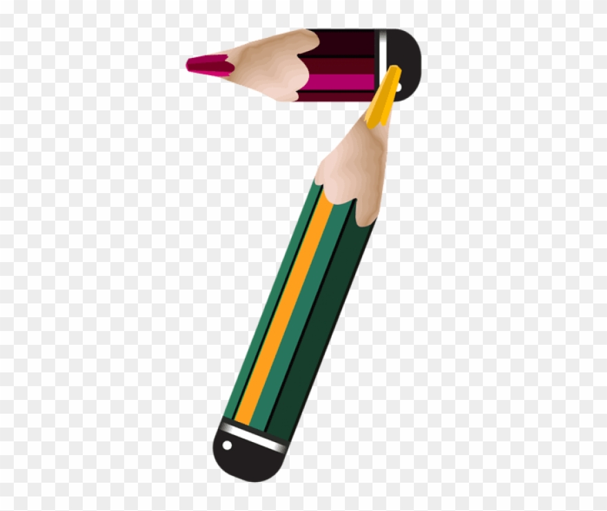Download Pencil Number Seven Clipart Png Photo - Pencil Number Png Transparent Png