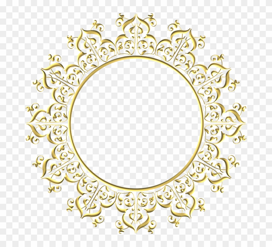 Round Gold Frame Png Clipart