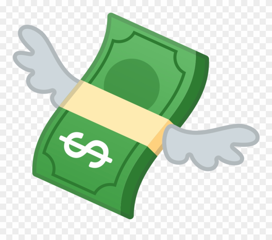 Cartoon Money Png For - Cartoon Money With Wings Clipart