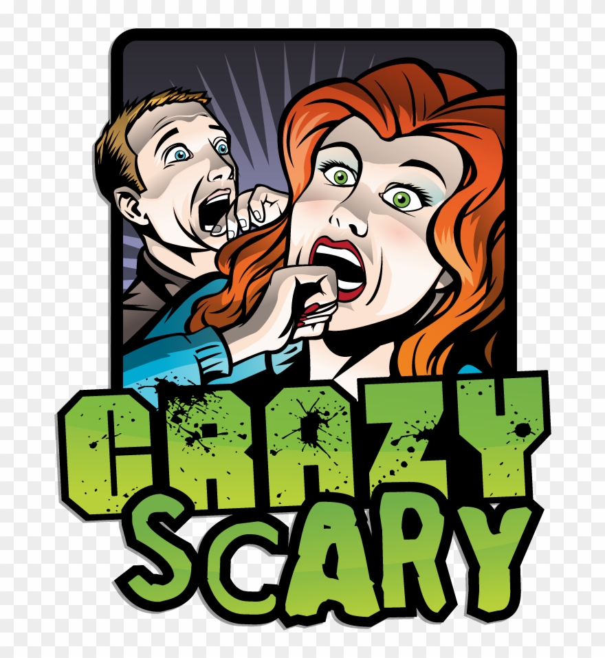 Crazy Scary Logo - Cartoon Clipart