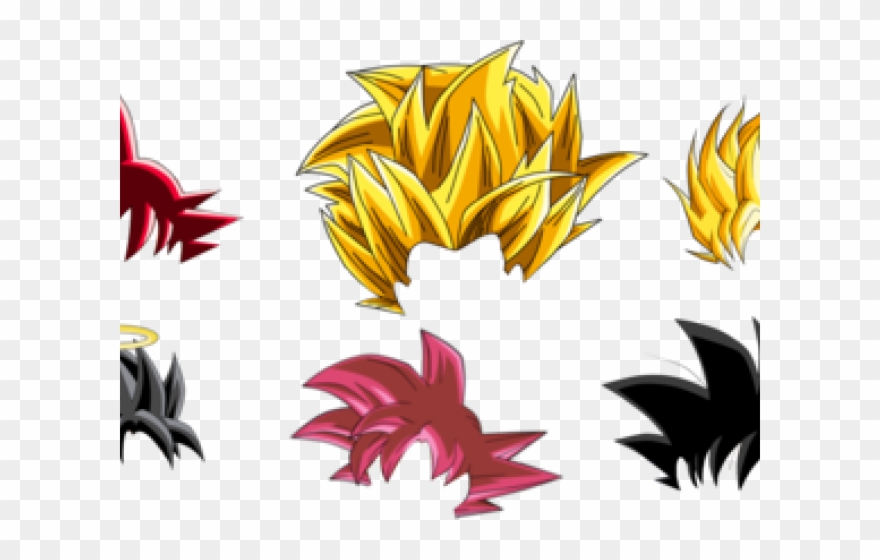 Goku Clipart Psd - Son Goku Super Saiyan Hair - Png Download